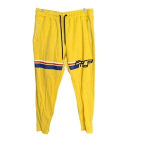 Black Pyramid Mens Yellow Joggers Cotton Size L